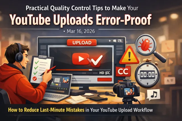 YouTube Upload Workflow to Prevent Mistakes